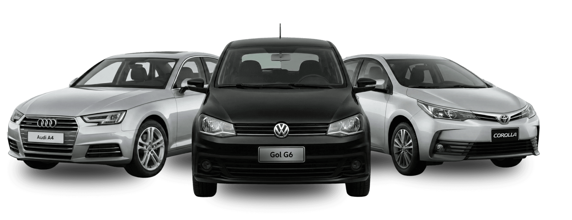 Três carros em destaque na Alpha Car Service