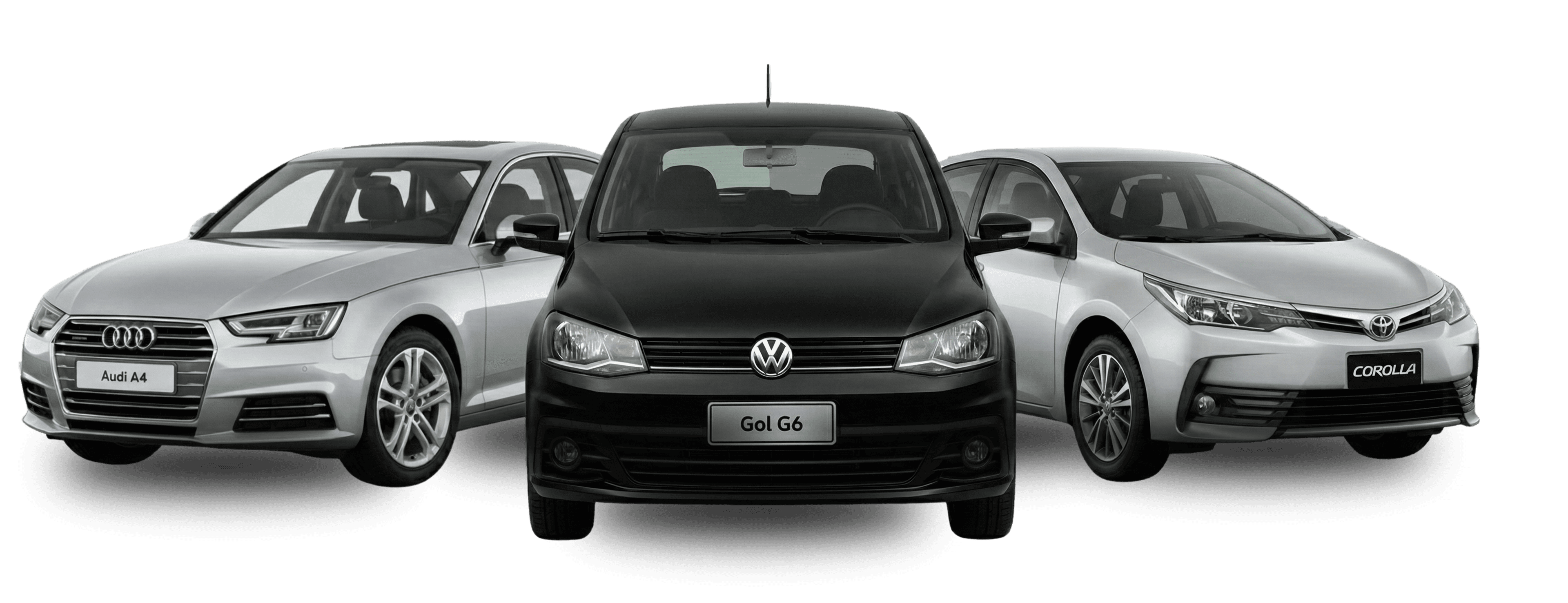 Três carros em destaque na Alpha Car Service